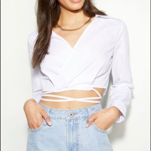 HYFVE crop blouse collared size M